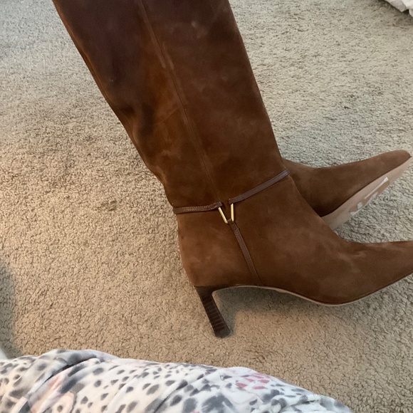 Veronica Beard Kenzie Suede High-Shaft Wide-Calf Boots - Picture 5 of 6